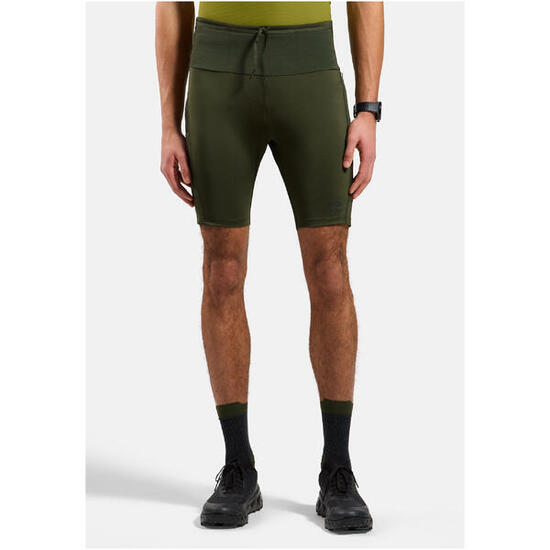 Spodenki męskie ODLO Tights short X-ALP TRAIL CARGO zielone