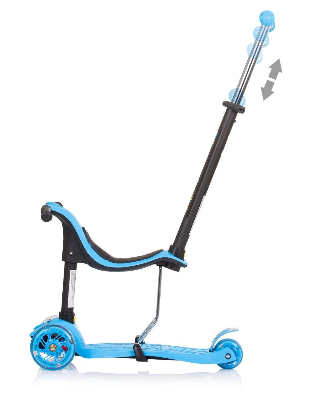 Infantil Paseo Patinete evolutivo 3 en 1 empuje MULTI PLUS LED Blue 2/5