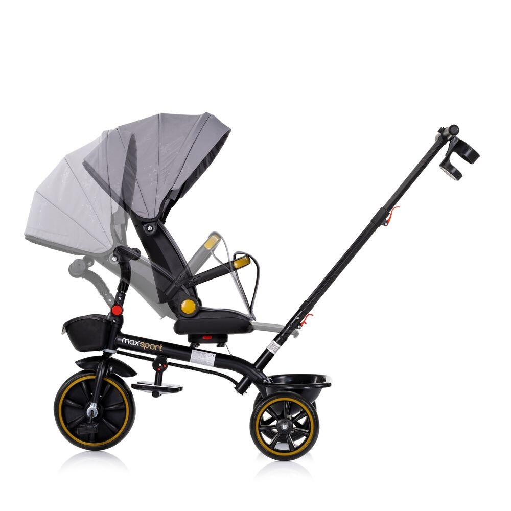 Infantil Paseo Triciclo evolutivo 2 en 1 empuje pedales MAX SPORT anthracite 3/5