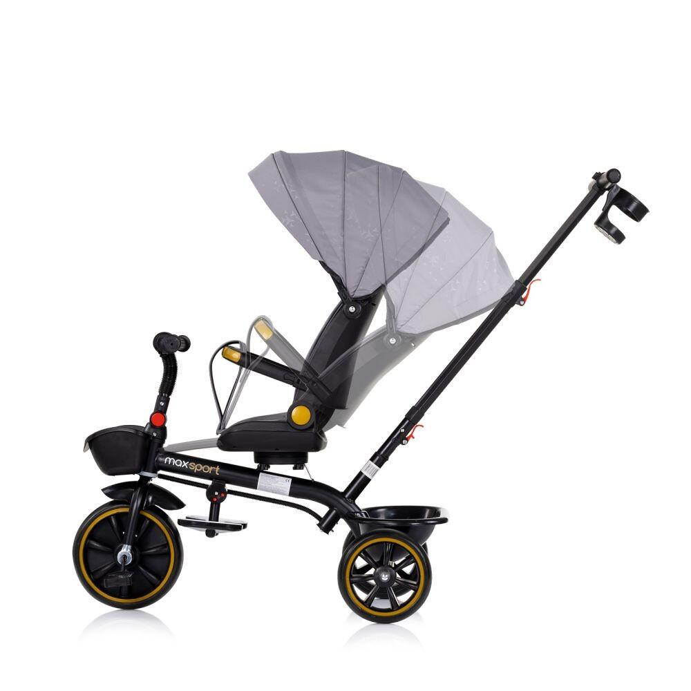 Infantil Paseo Triciclo evolutivo 2 en 1 empuje pedales MAX SPORT anthracite 2/5