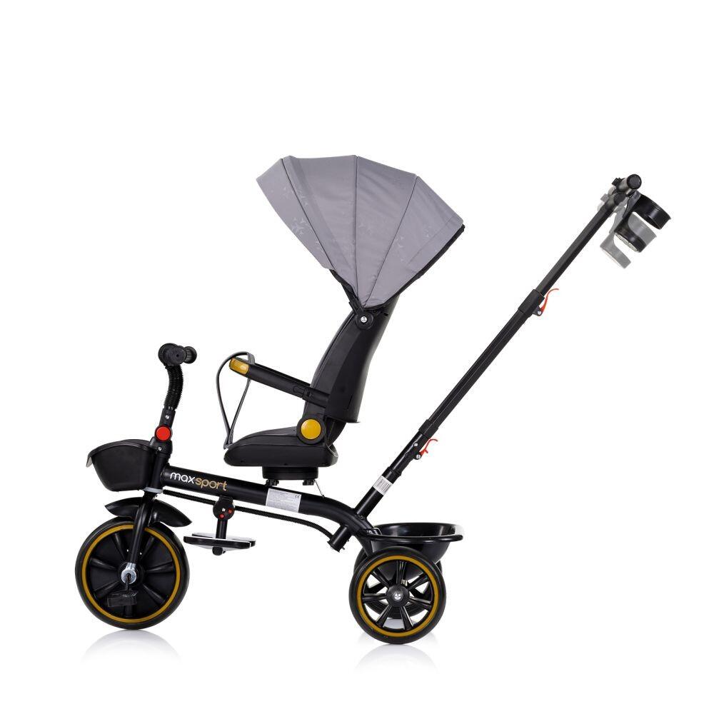 Infantil Paseo Triciclo evolutivo 2 en 1 empuje pedales MAX SPORT anthracite 4/5