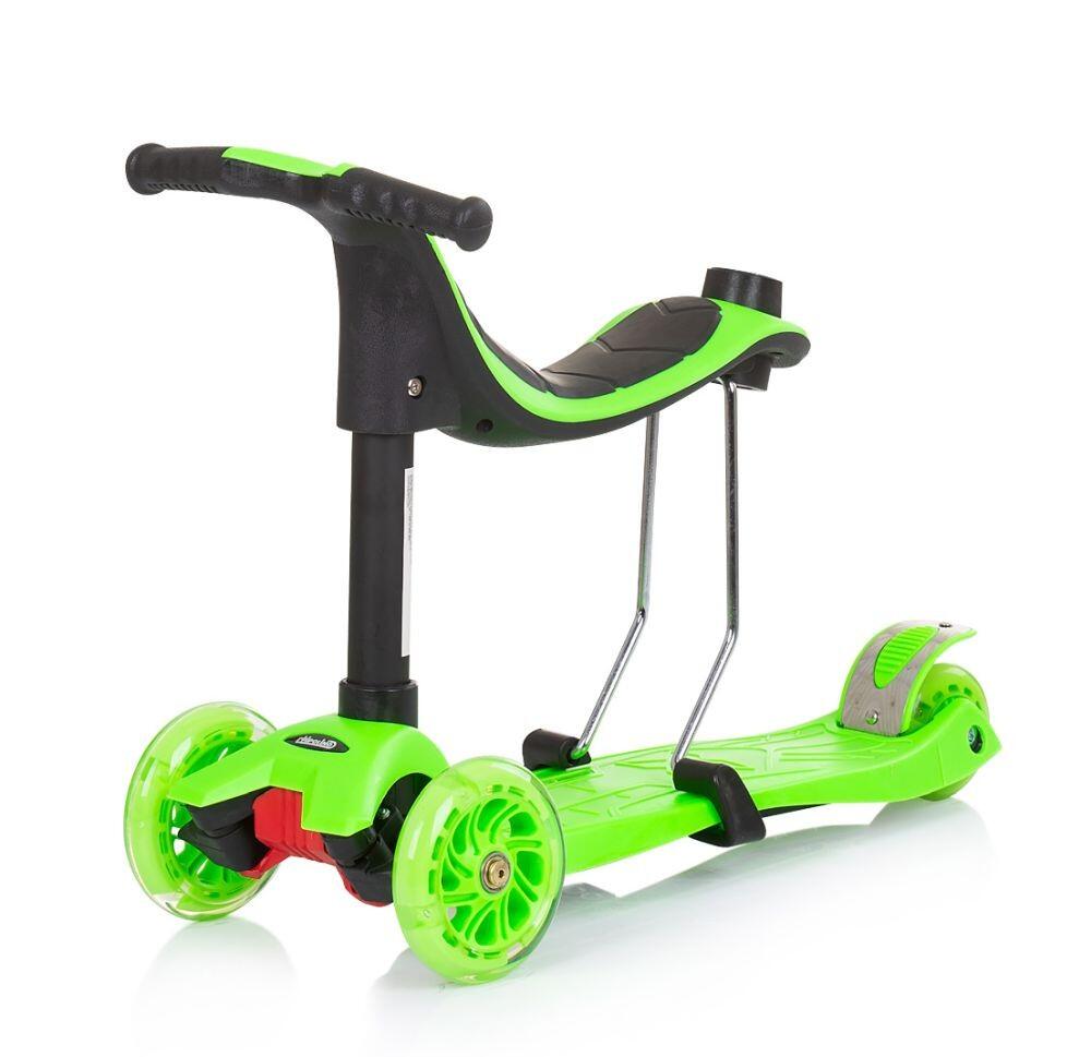 Infantil Paseo Patinete evolutivo 3 en 1 empuje MULTI PLUS LED Green 3/5