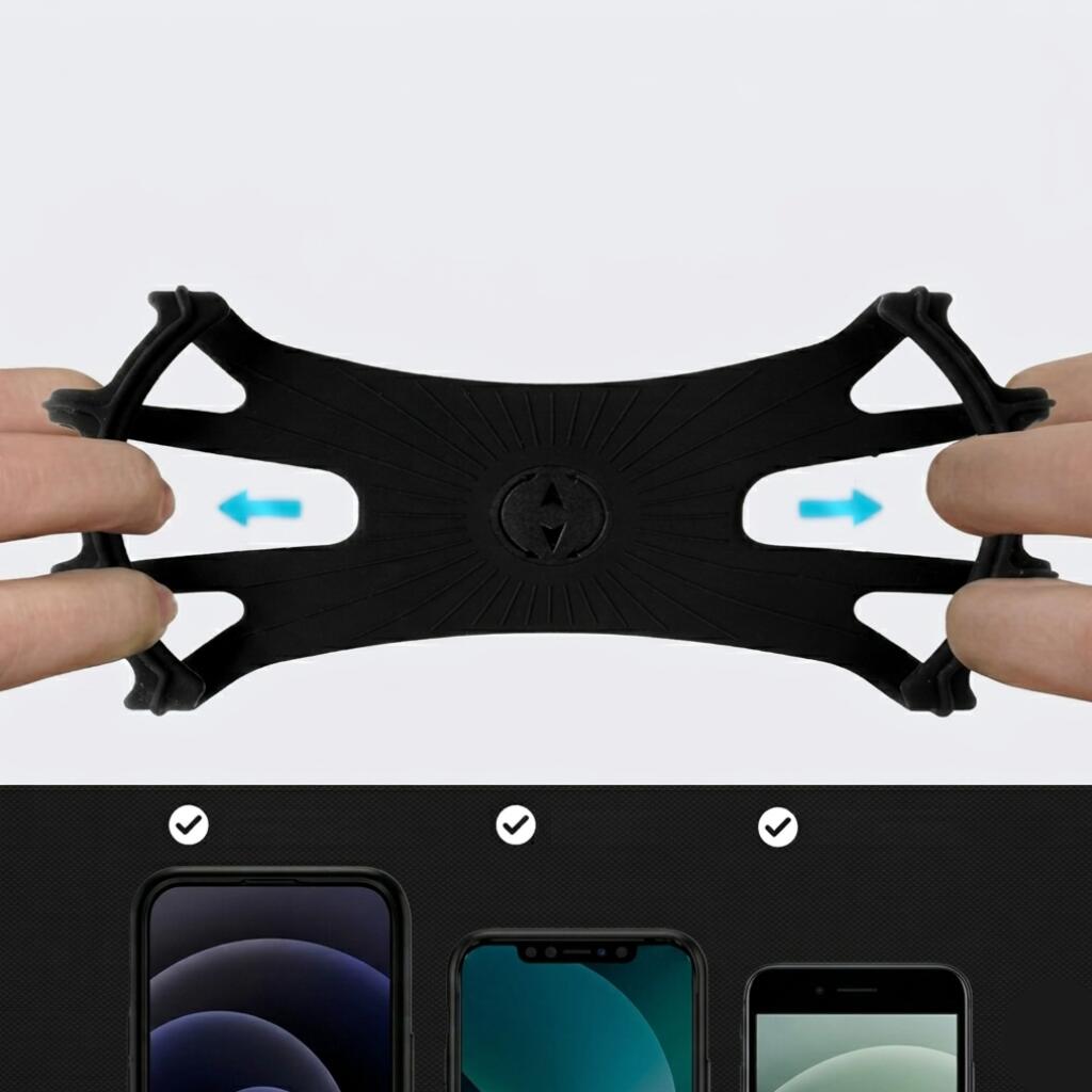 Support pour telephone a velo avec systeme a clic & coussinet en silicone 4/4