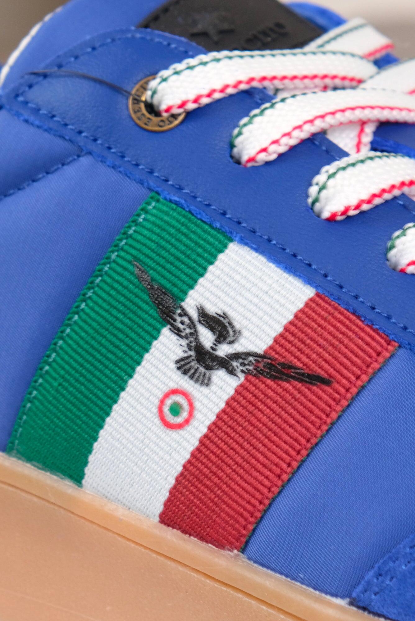 Sneakers blu Aviazione Esercito uomo in camoscio e nylon 2/4