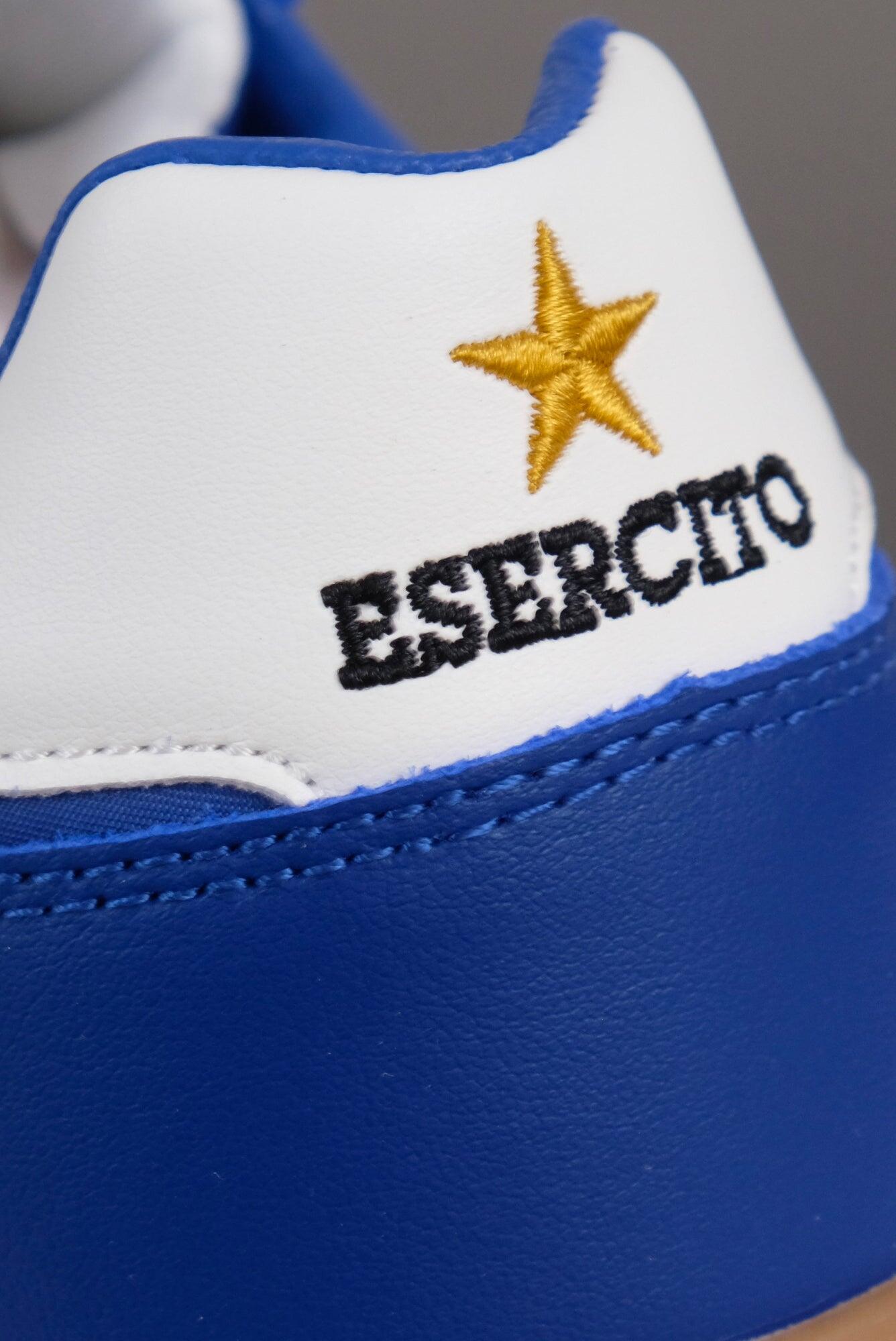 Sneakers blu Aviazione Esercito uomo in camoscio e nylon 4/4
