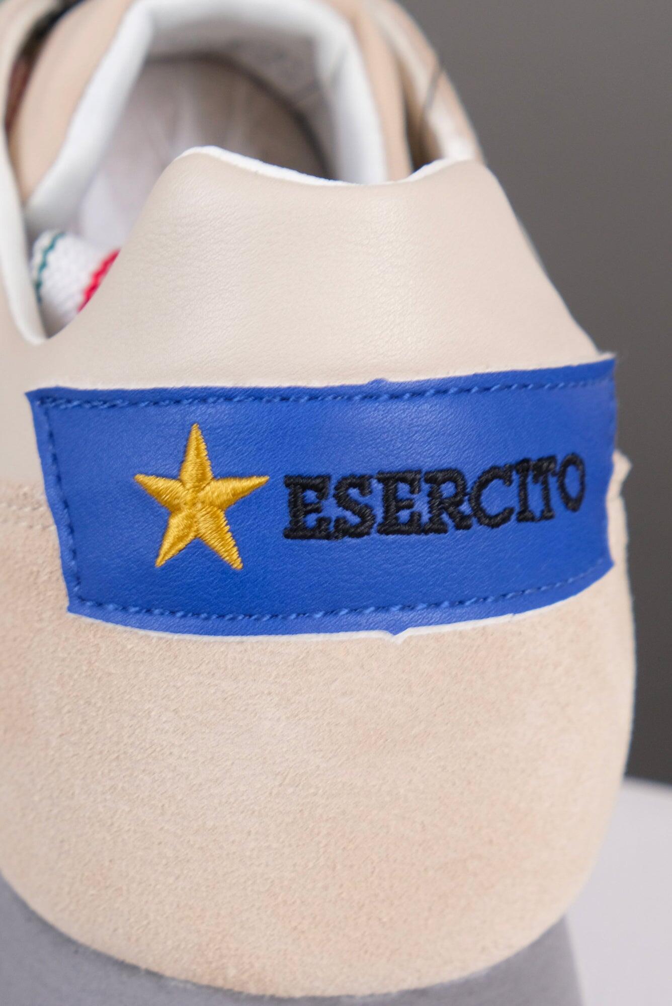 Sneakers beige Aviazione Esercito uomo in camoscio e nylon 4/4