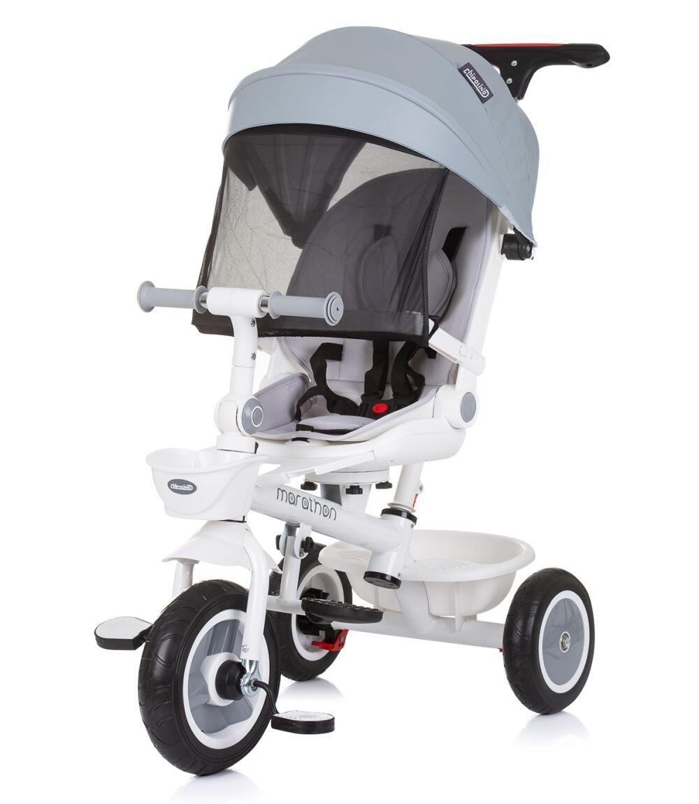 Infantil Paseo Triciclo evolutivo 2 en 1 empuje y pedales MARATHON Ash grey 2/4