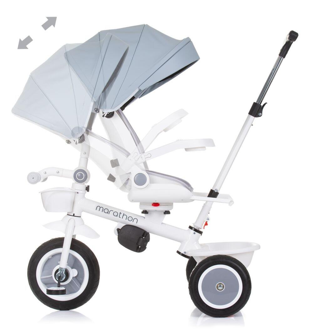 Infantil Paseo Triciclo evolutivo 2 en 1 empuje y pedales MARATHON Ash grey 4/4