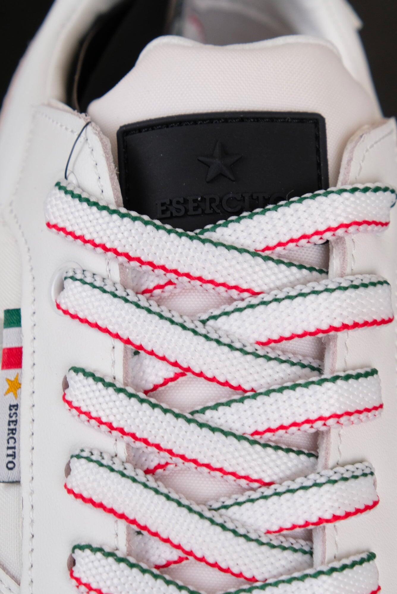 Sneakers bianche Folgore uomo in camoscio e nylon 4/4