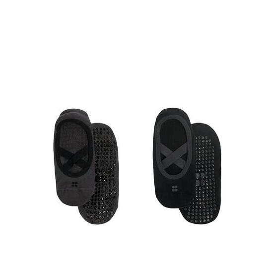 SWEATY BETTY Ballet gripsokken met antislip – 2 stuks Sokken ZWART/GRIJS 6-8