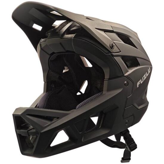 Kask rowerowy MTB Full Face FUZLU ze szczęką Enduro Downhill Czarny L (59-61CM)