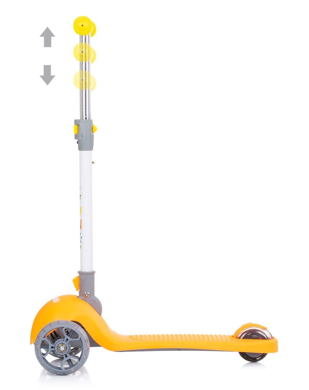 Infantil Paseo Patinete plegable aluminio FUNKY LED 3 ruedas Orange 2/5