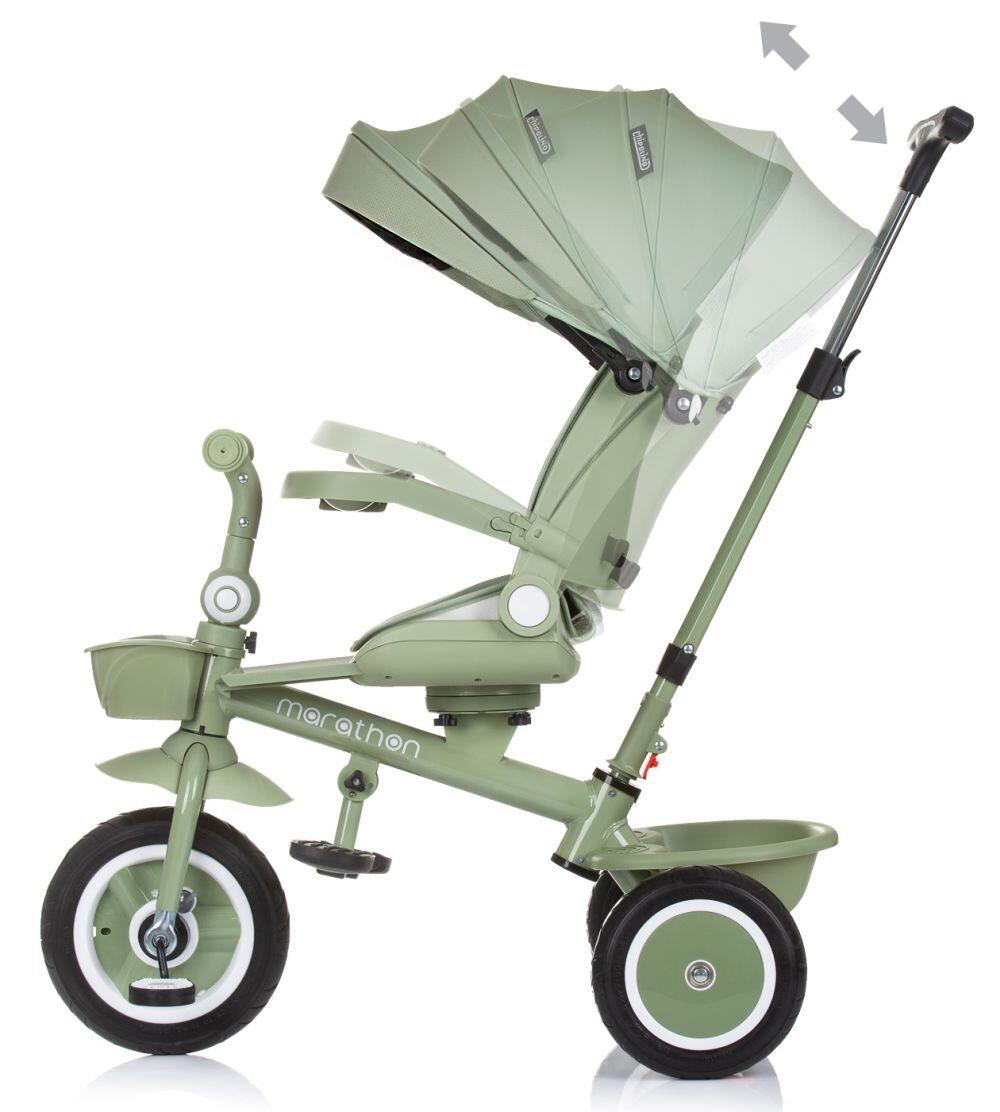 Infantil Paseo Triciclo evolutivo 2 en 1 empuje y pedales MARATHON Pastel green 3/5