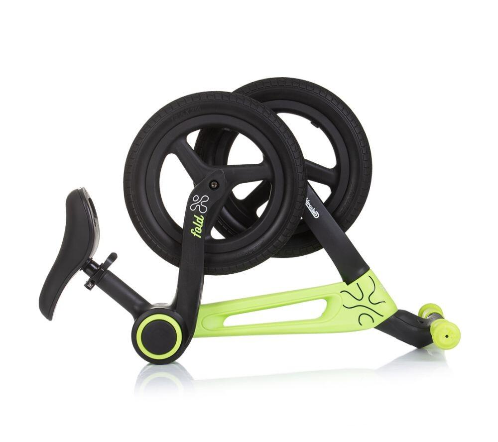 Infantil Paseo Bicicleta equilibrio plegable ajustable FOLD X Green 5/5