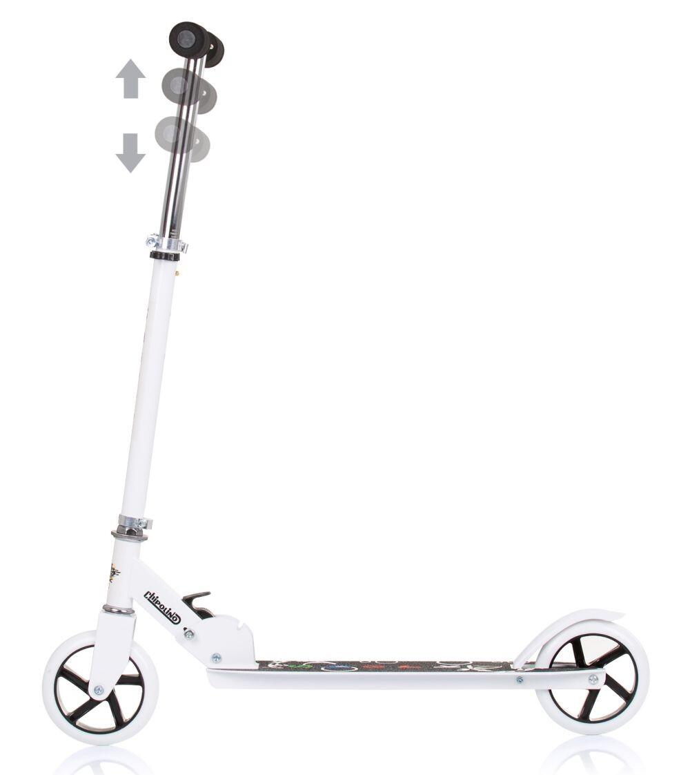 Infantil Paseo Patinete plegable aluminio SHARKY ABEC-7 white 2/3