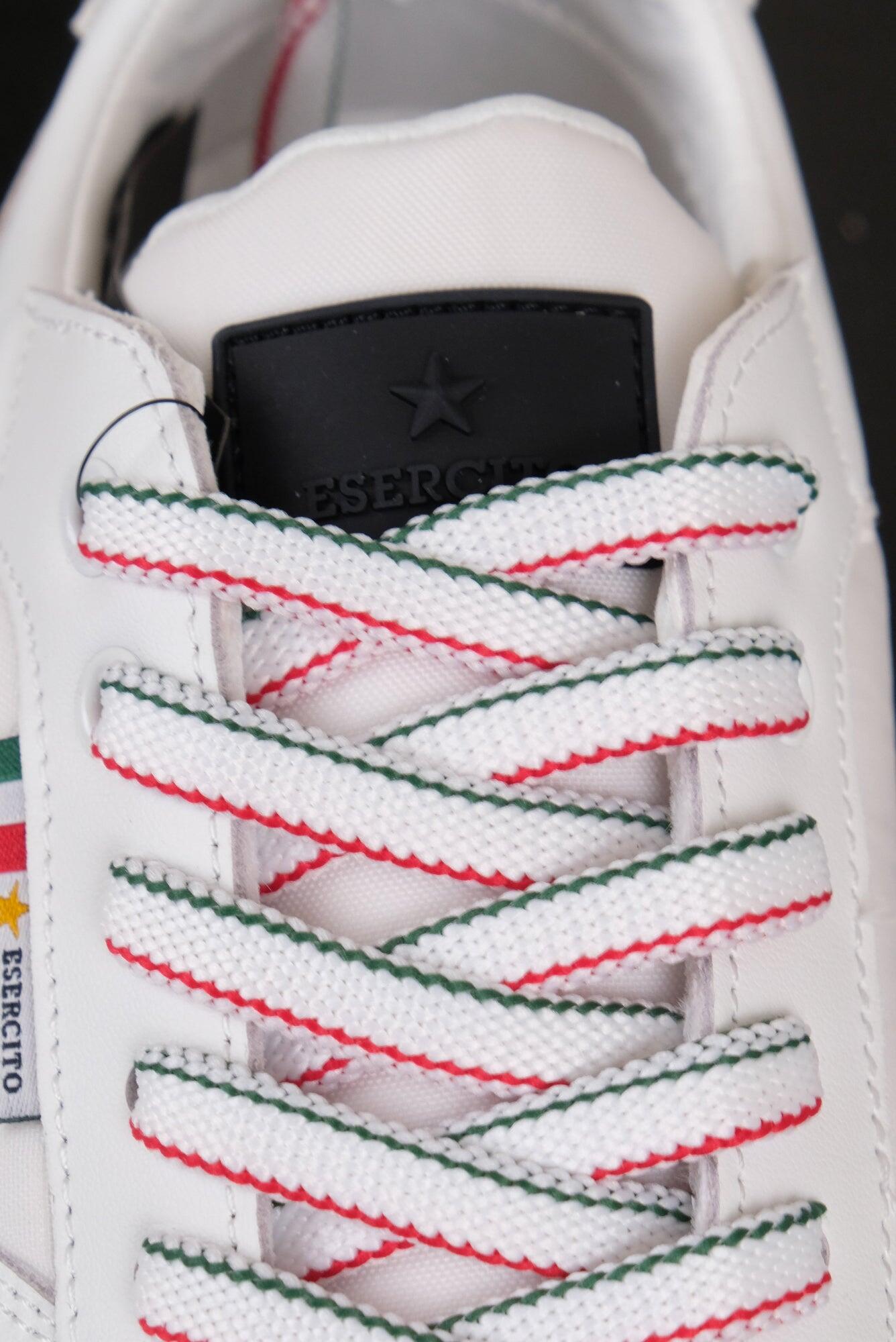 Sneakers bianche Esercito uomo in camoscio e nylon 4/4