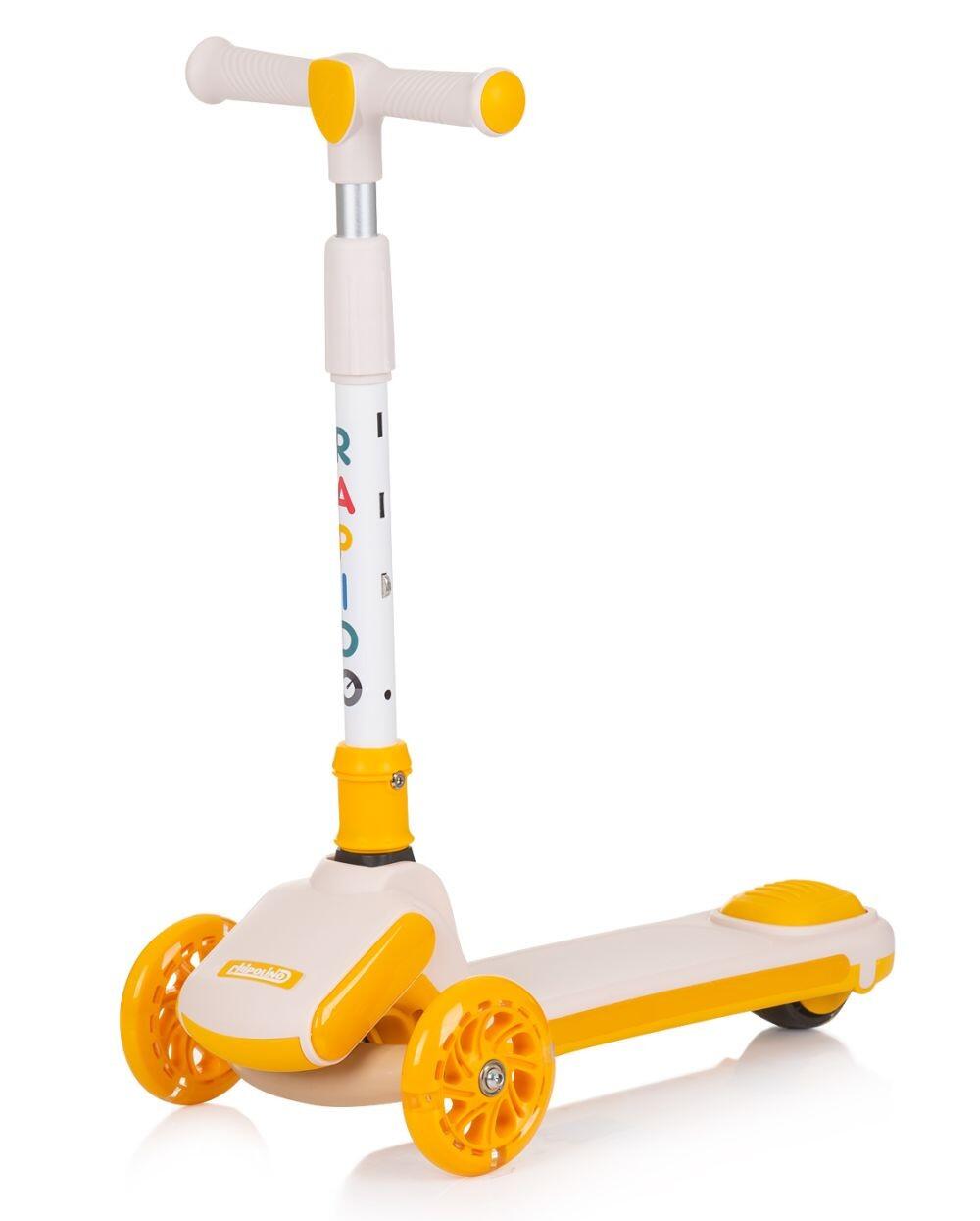 Infantil Paseo Patinete plegable RAPIDO LED 3 ruedas ajustable Yellow 2/5