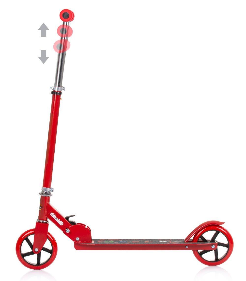 Infantil Paseo Patinete plegable aluminio SHARKY ABEC-7 Red 2/3