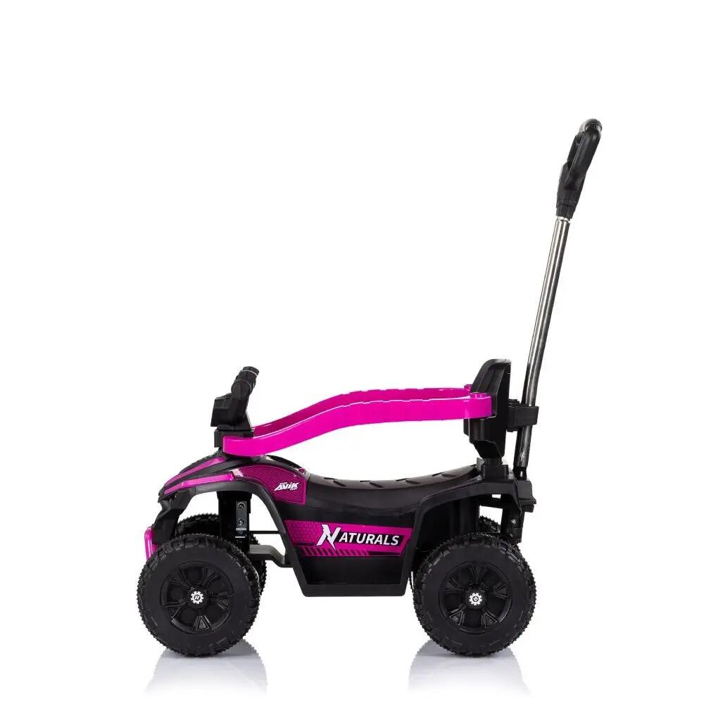 Infantil Paseo Correpasillos ATV 2 en 1 empuje parental luces Pink 4/5
