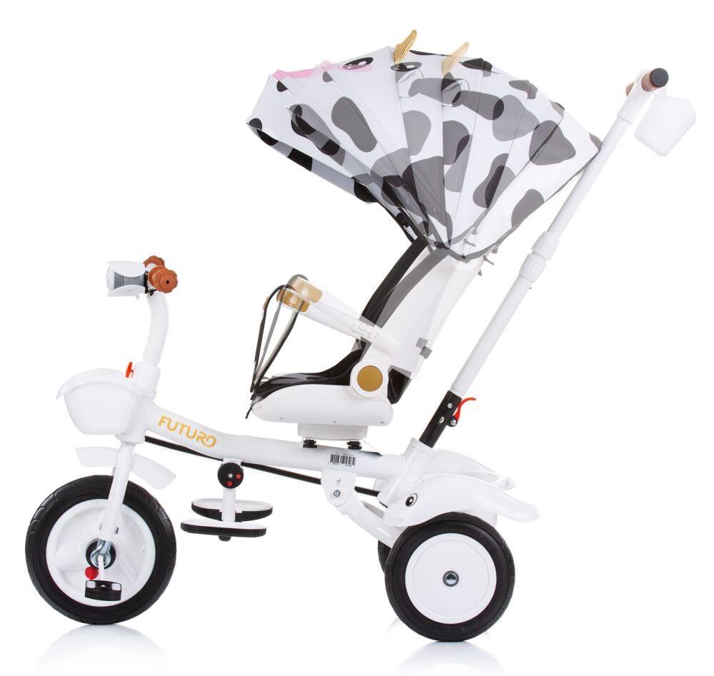 Infantil Paseo Triciclo capota giratorio reclinable FUTURO Cow 2/5