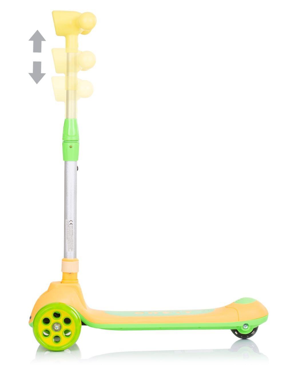 Infantil Paseo Patinete plegable aluminio ORBIT LED 3 ruedas Orange 3/5