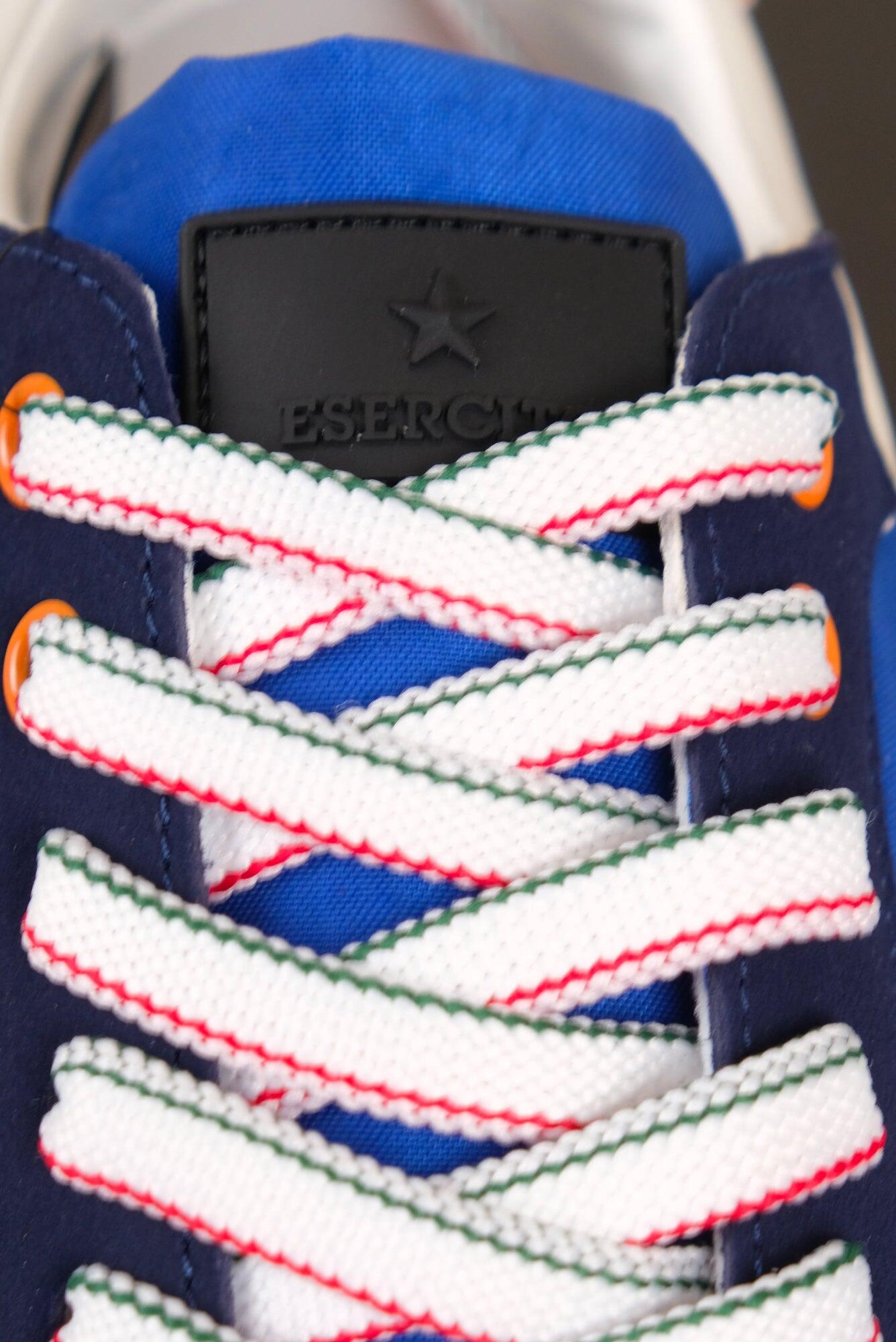 Sneakers blu Folgore uomo in camoscio e nylon 3/3