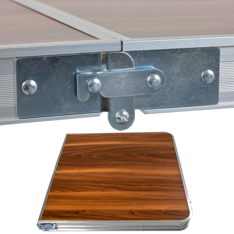 Set masa turistica pliabila si 4 scaune, pliere tip valiza, cadru de aluminiu