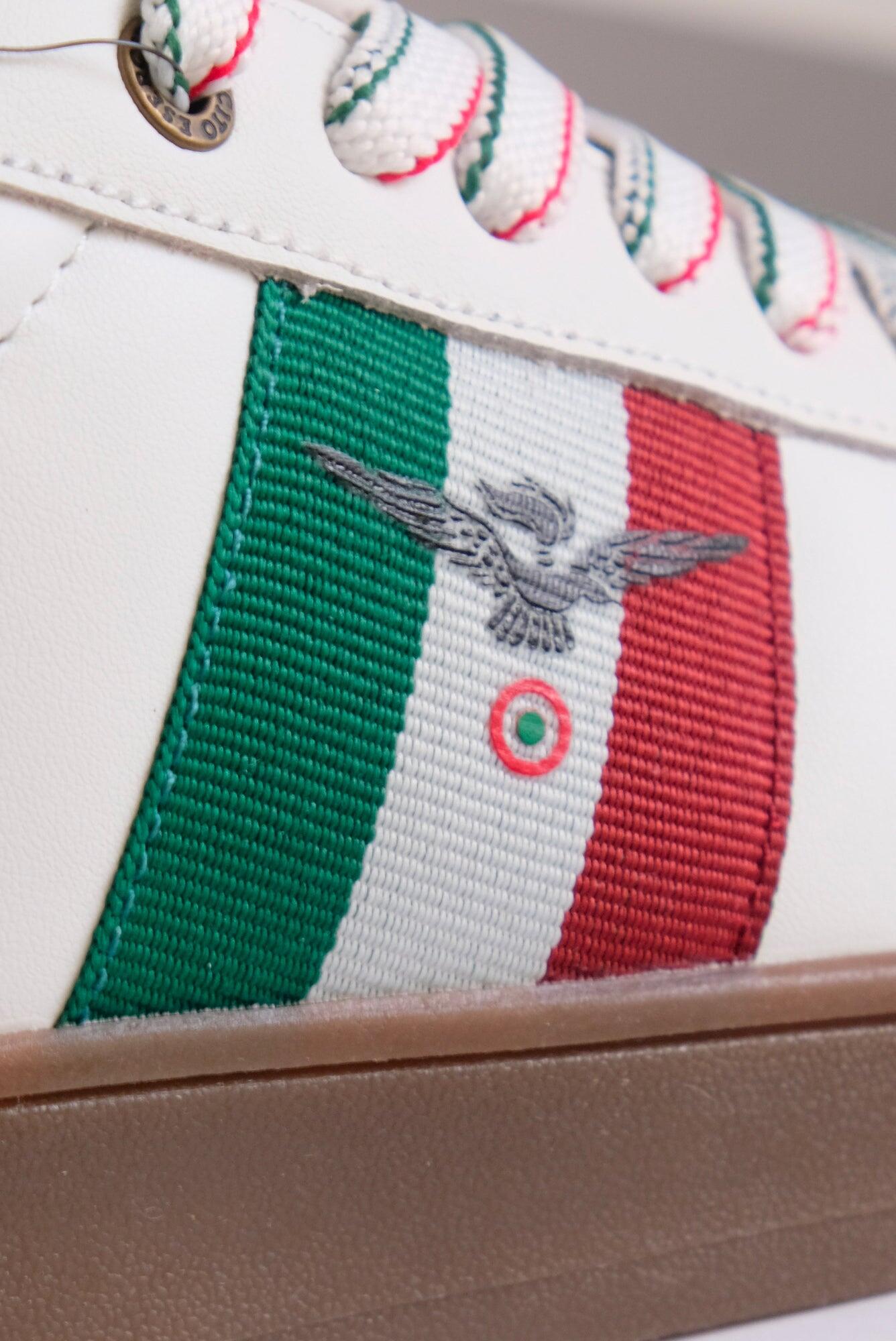 Sneakers bianche Aviazione Esercito uomo in camoscio e nylon 2/4