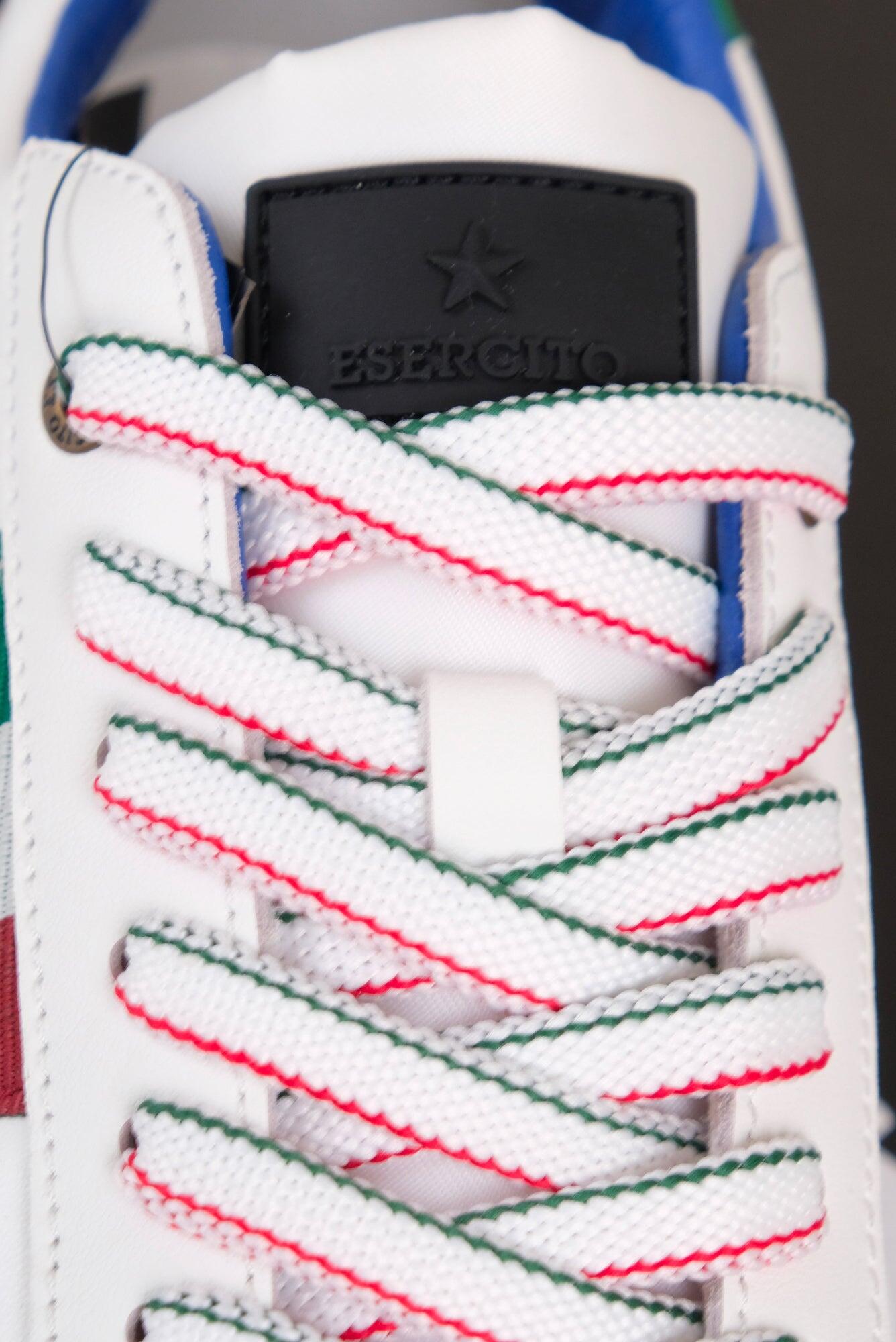 Sneakers bianche Aviazione Esercito uomo in camoscio e nylon 4/4