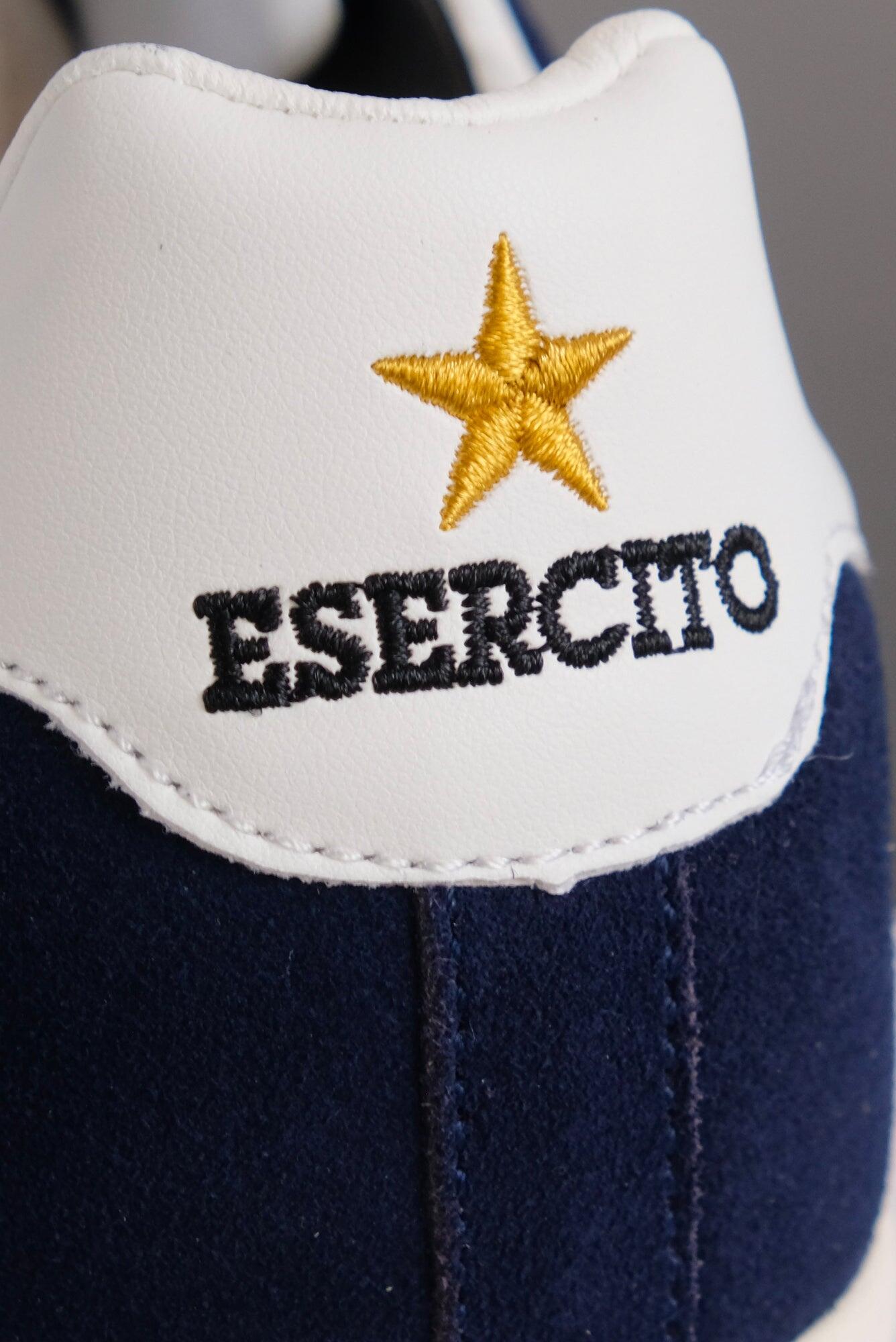 Sneakers blu Esercito uomo in pelle 3/4