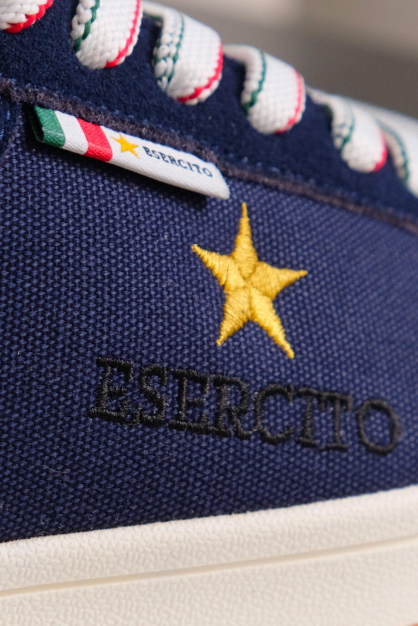 Sneakers blu Esercito uomo in pelle 2/4