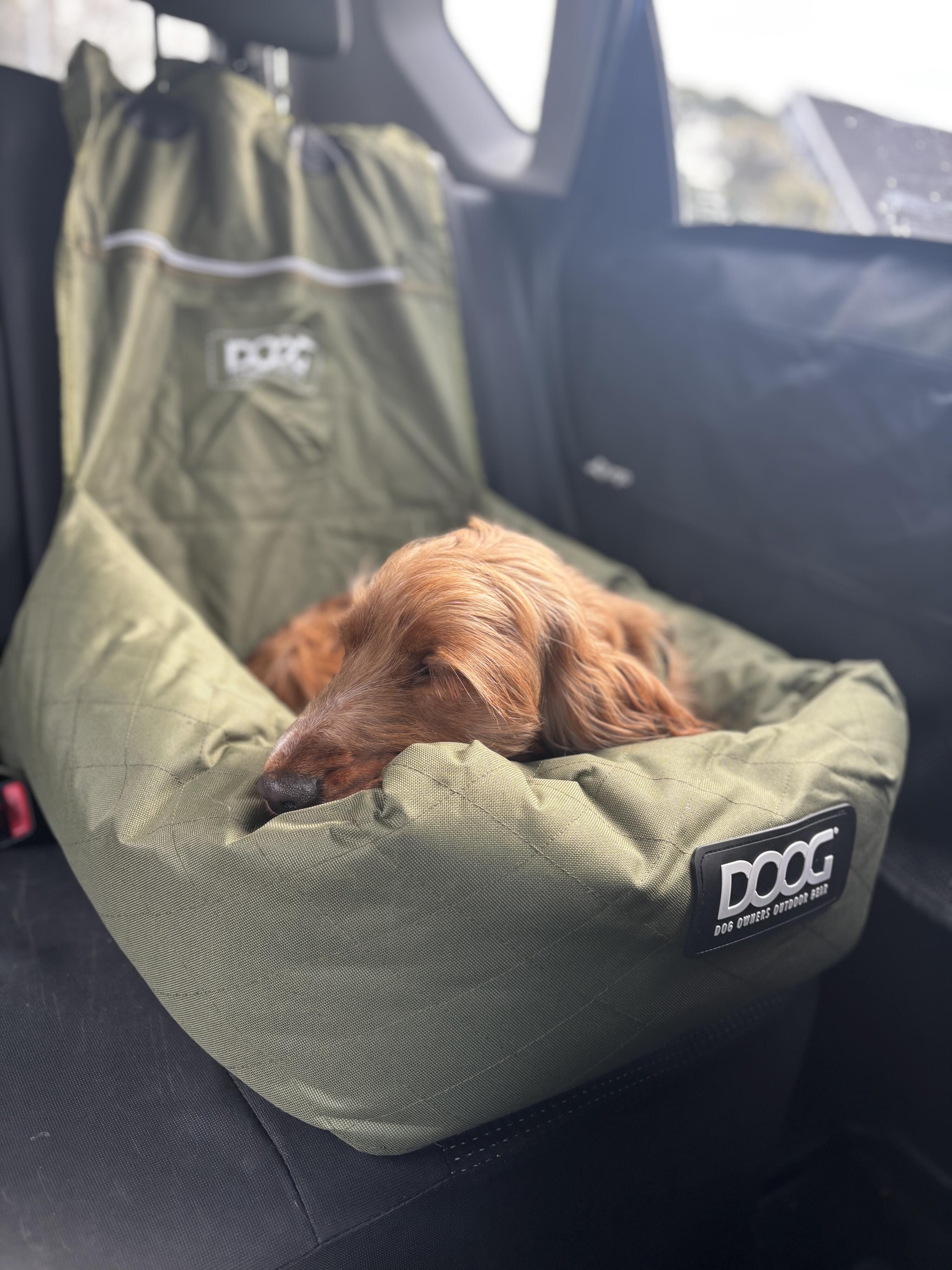 Transportin para asiento de coche color verde 4/5