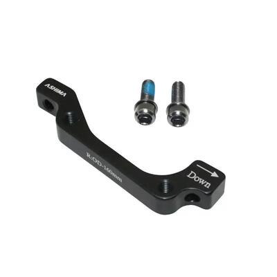 Schijfremadapter met remklauw op internationaal frame brakco post-mount