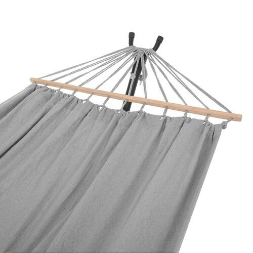 Hamac de gradina XXL, 250 kg, bumbac/poliester, husa depozitare, 200x150 cm