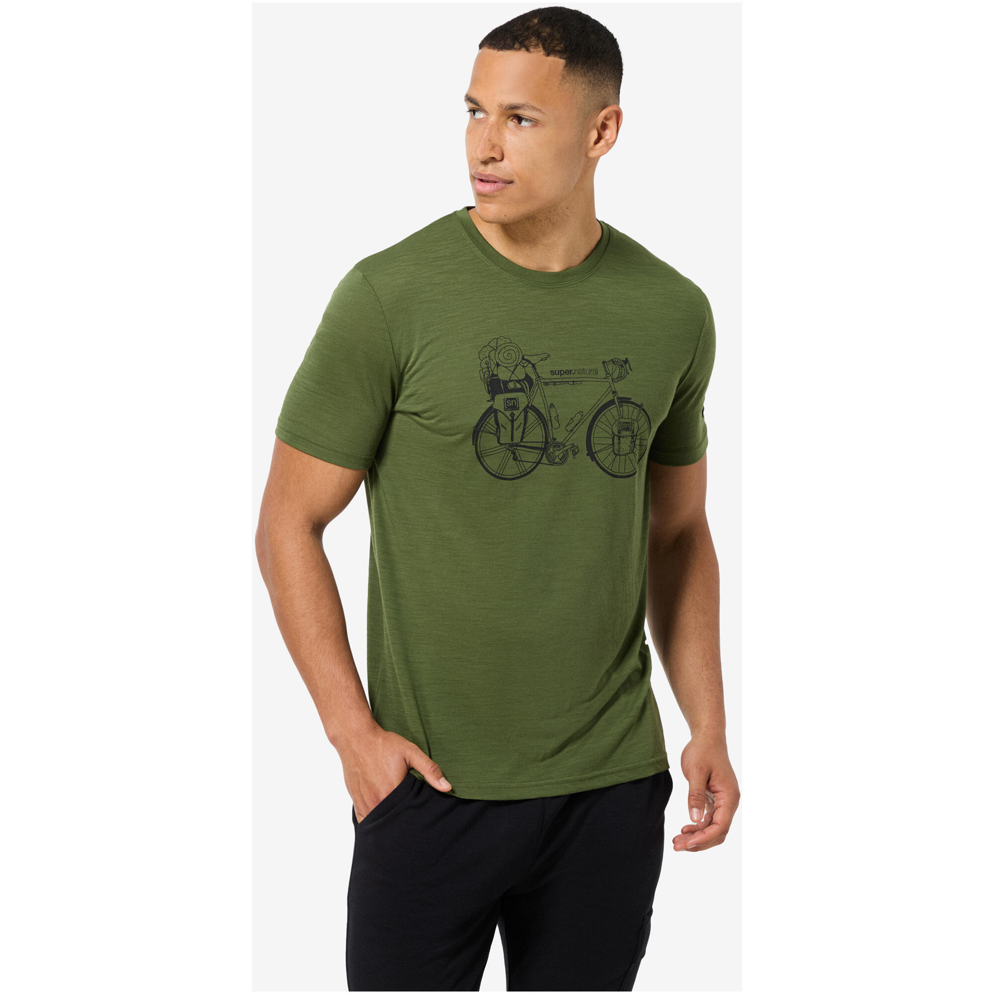 Koszulka męska SUPER.NATURAL M WANDER WHEEL TEE 3/7