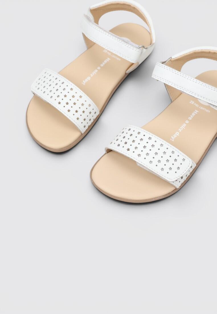 Sandales - Surf - Enfants - Barefoot, cuir - HIRAM - Blanc 3/4