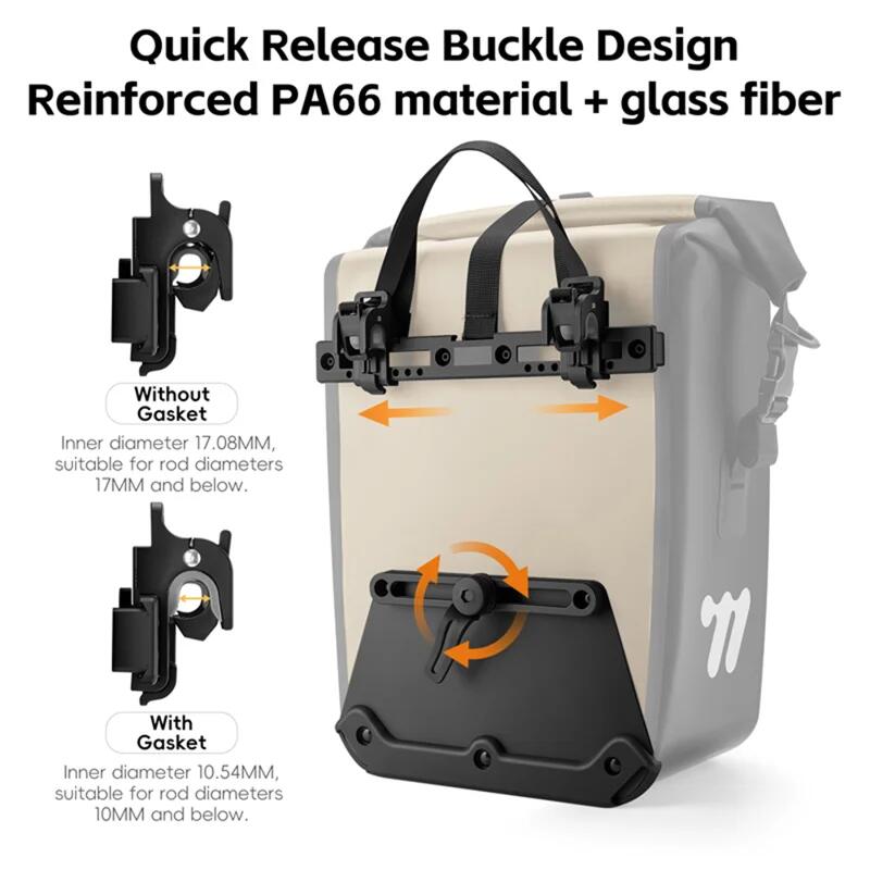 Bolsa de bici impermeable liberación rápida para ciclismo 2/5