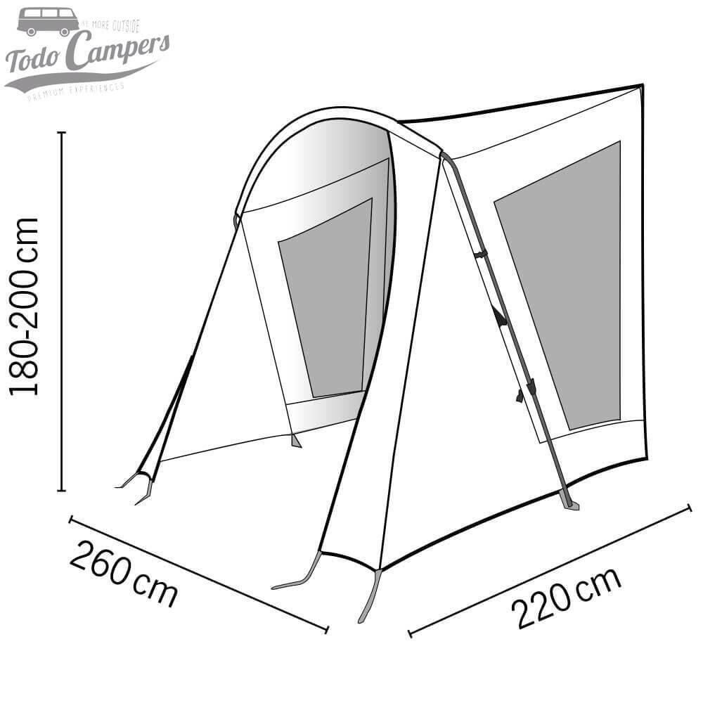 Cabina avancé lateral Playa Van para furgonetas con guía o bordón 5/6
