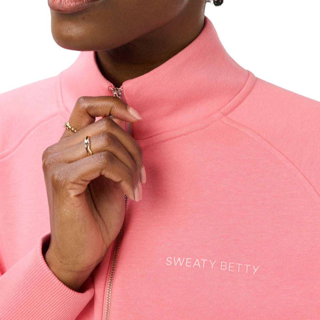 SWEATY BETTY Sweaty Betty Revive Half zip colour-block  MELROSEPINK LILYWHITE S 5/7