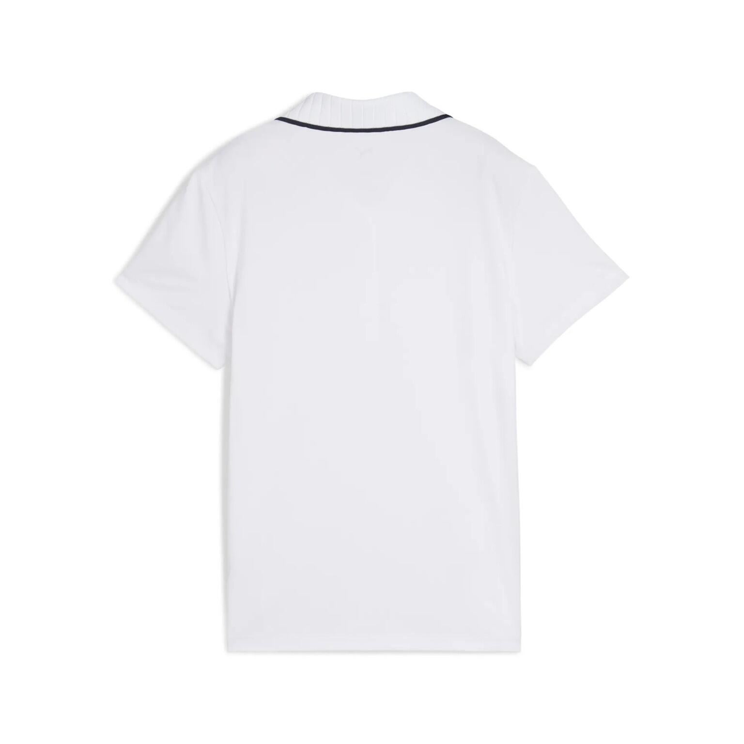 Polo de golf Puma Cloudspun Bridges SS pour femme, noir et blanc 5/5