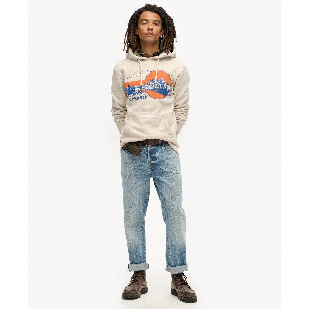 Felpa con cappuccio a righe con motivo Superdry 2/7