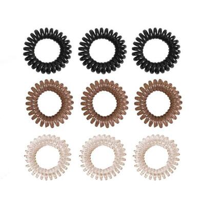 Elastici per capelli a spirale neri