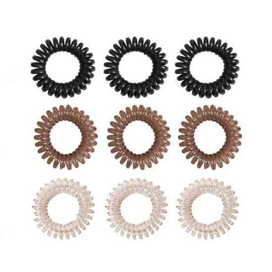 Elastici per capelli a spirale neri