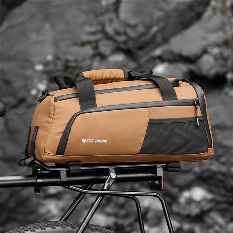 Soporte trasero de bici gran capacidad bolsa almacenamiento exterior 3/3