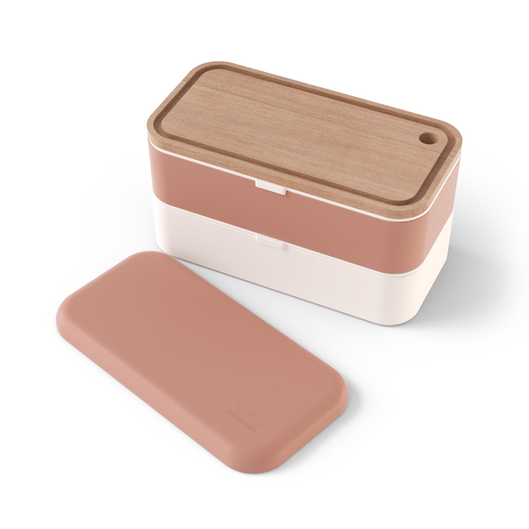 Set boite repas 2x500ml-1L Rose + planche à découper|Adulte|Bureau, pique-nique 2/6