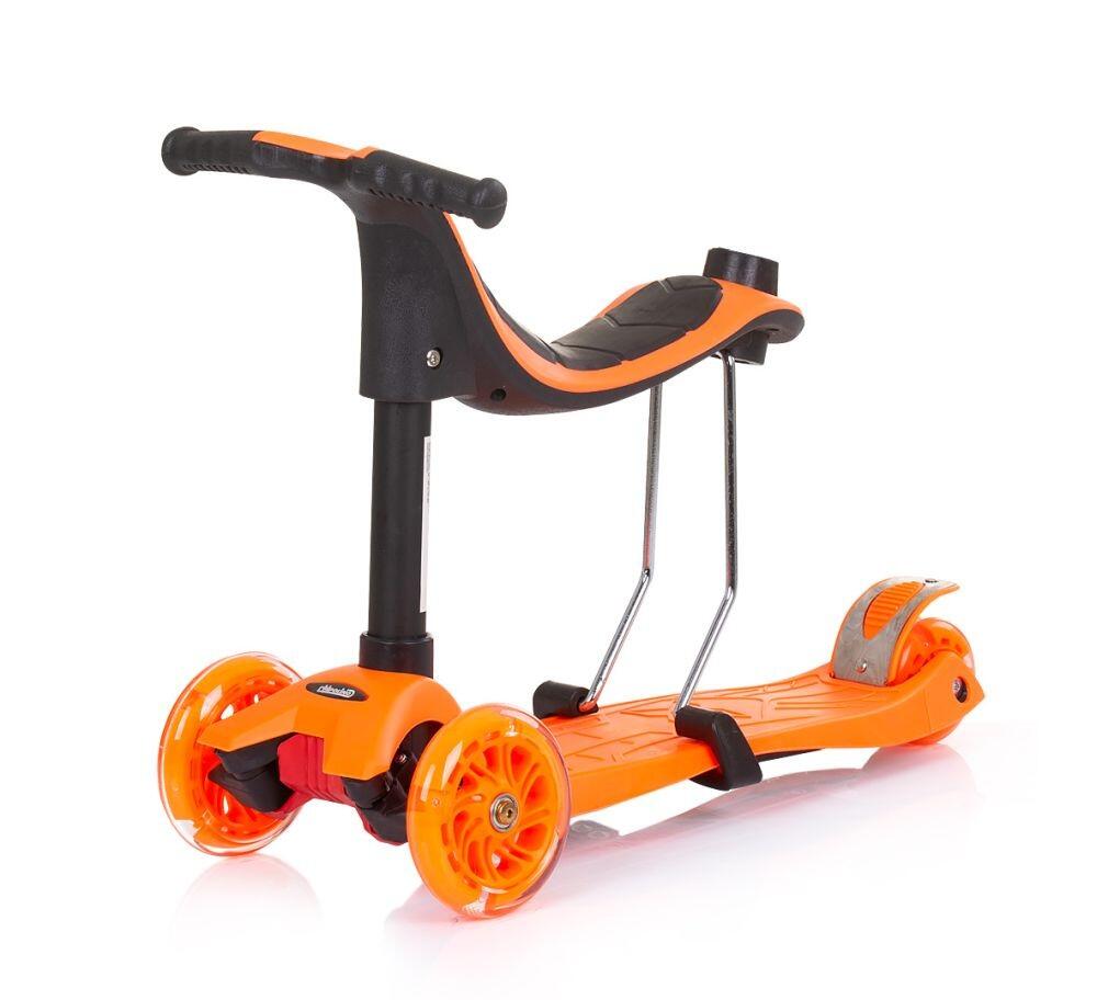 Infantil Paseo Patinete evolutivo 3 en 1 empuje MULTI PLUS LED Orange 3/5