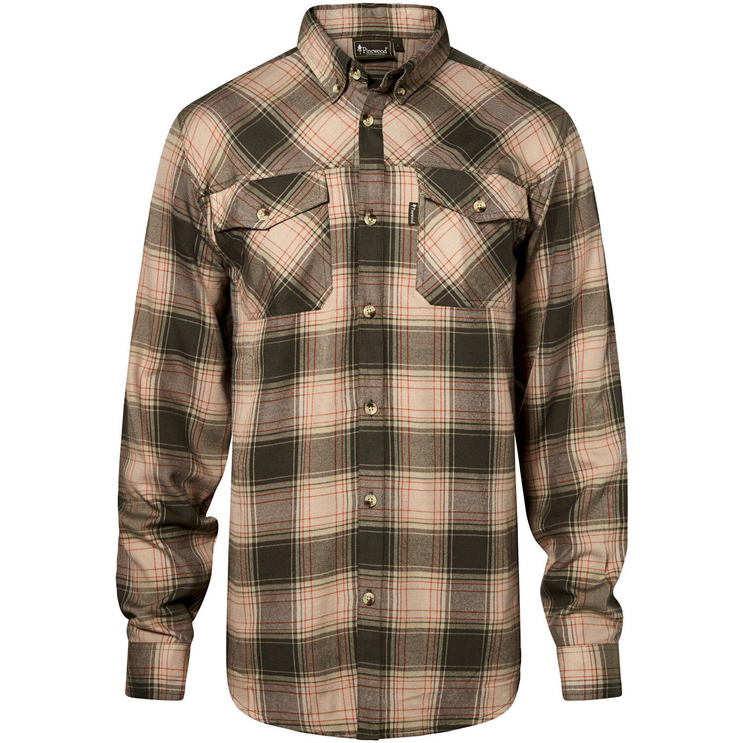 Pinewood Finnveden Forest Flannel Shirt Herren (Olive/D.Green) Größe 2XL 2/5