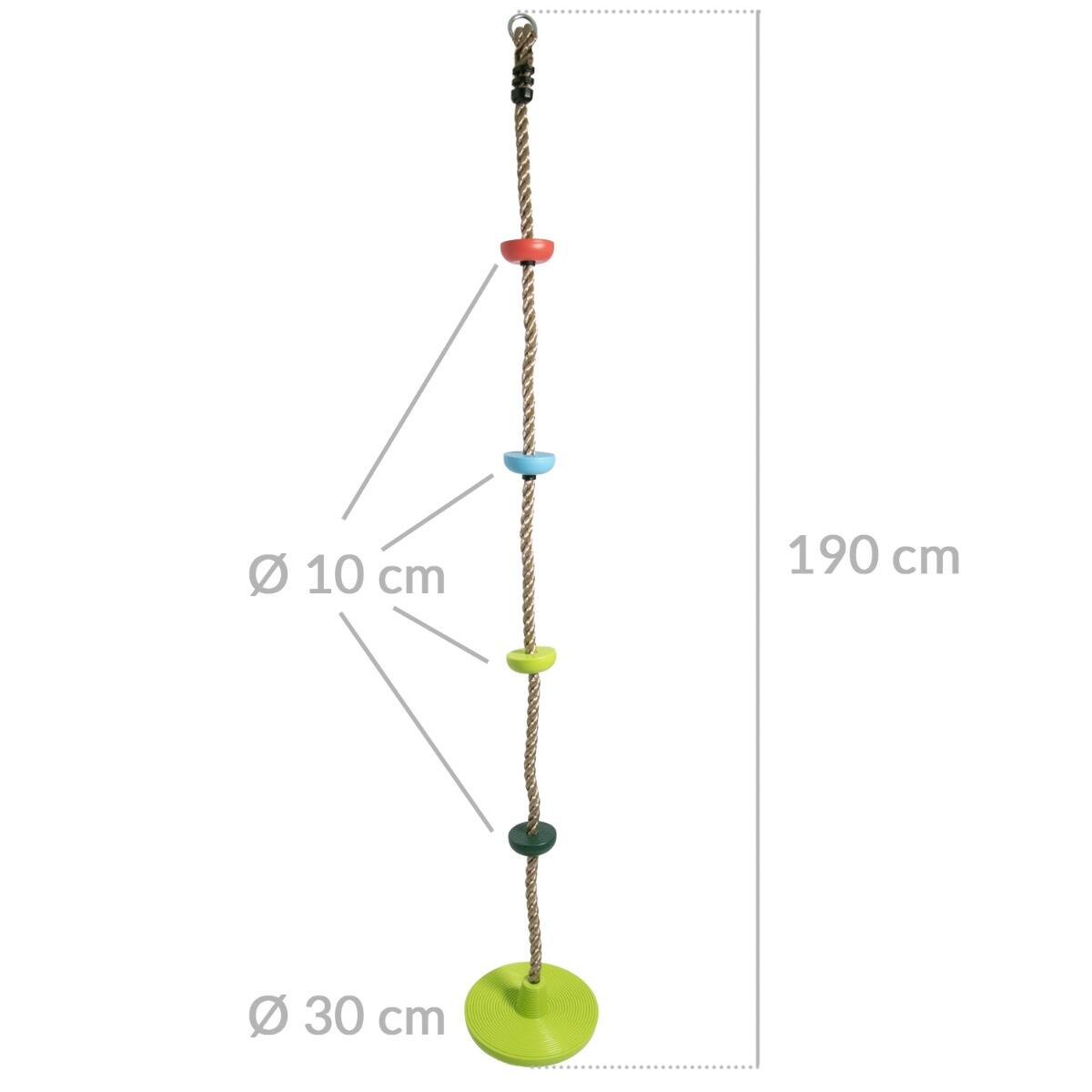 Corde à grimper avec plots et disque pour portique 4/4