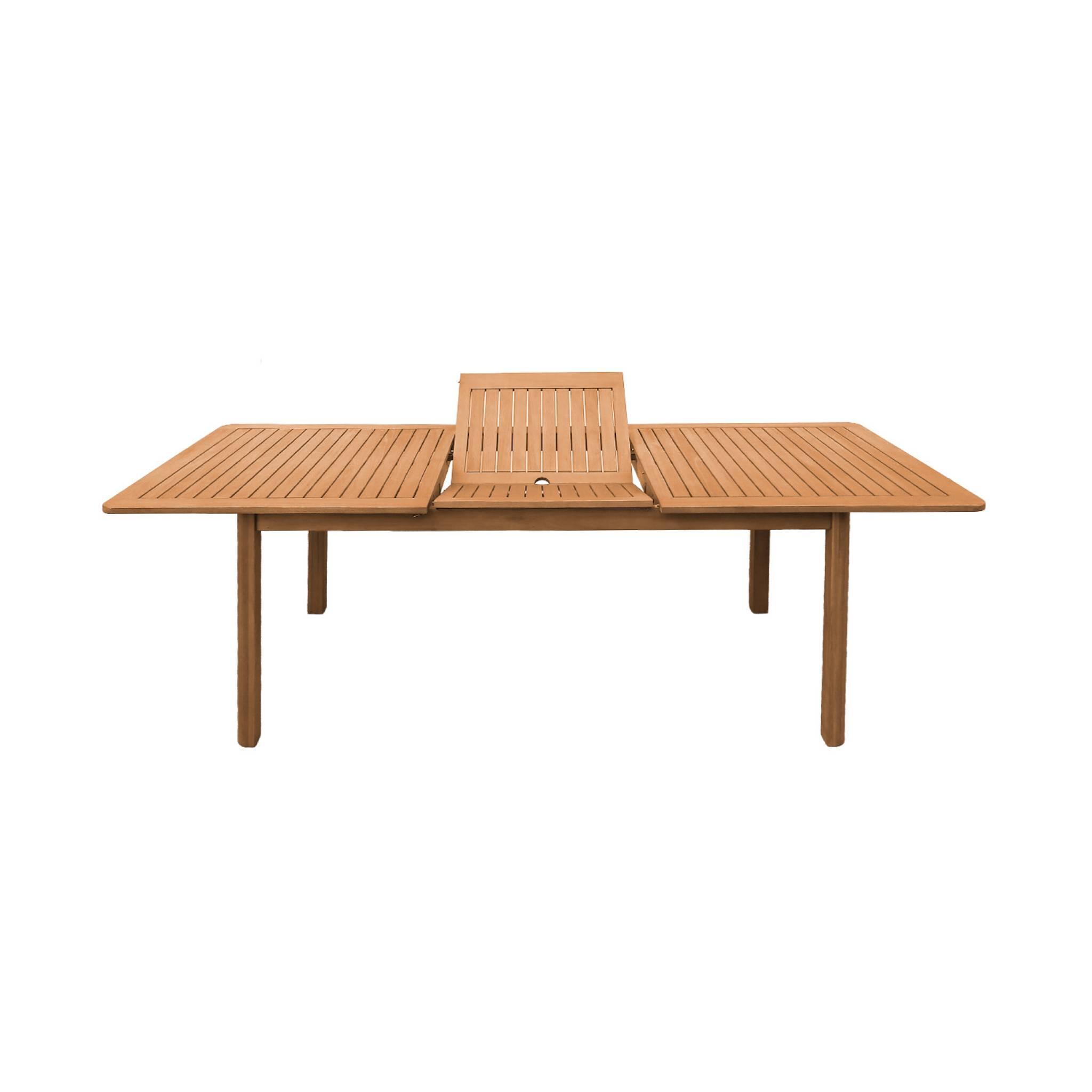 Mesa de jardim extensível em madeira de eucalipto, 6-8 lugares, Natural 3/5