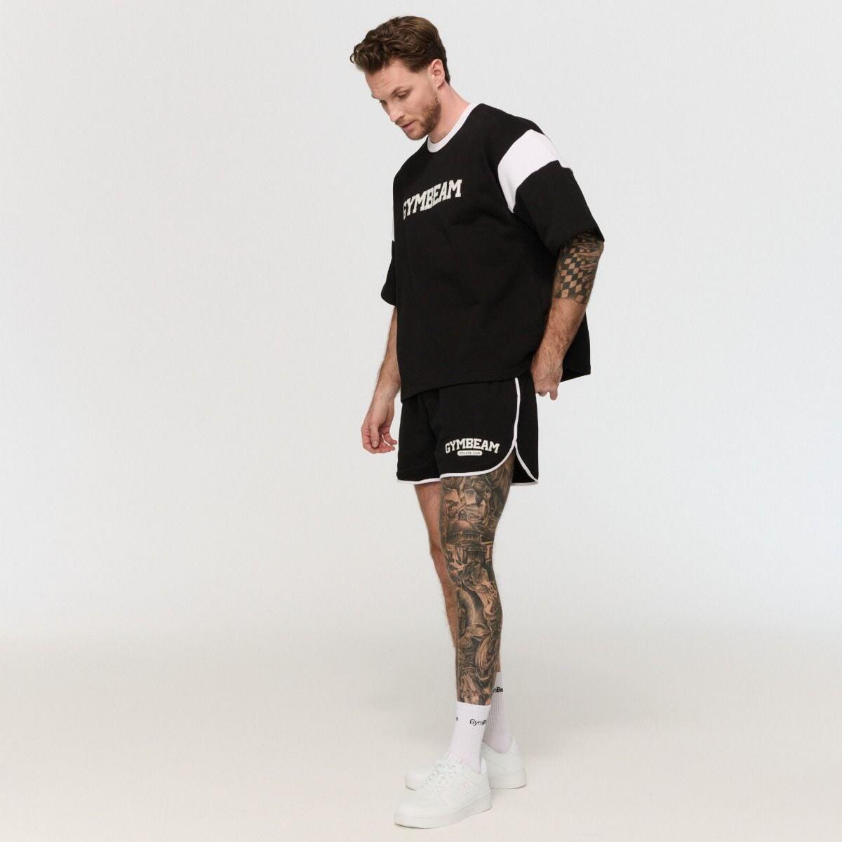 Uomo fitness pantaloncini 320 GSM neri Varsity 3/5